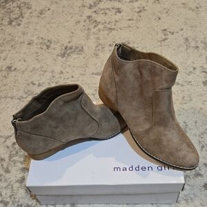 Madden Girl Taupe Ankle Booties